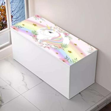 Imagem de Baú Adesivado Infantil Personagens Unicórnio