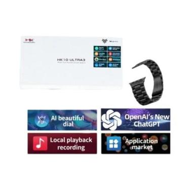 Imagem de Smartwatch 49mm HD AMOLED HK10 ULTRA 3 MAX 4G ROM Bluetooth Chamada Ho