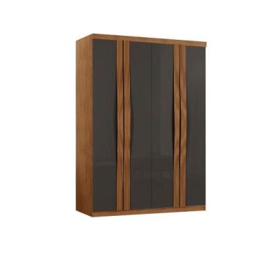Imagem de Guarda Roupa Solteiro Dunas Mdf 4 Portas E 2 Gavetas Moderna Naturalle