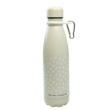 Imagem de Garrafa Térmica Uatt Retrô 500Ml Natural Siga O Seu Coração