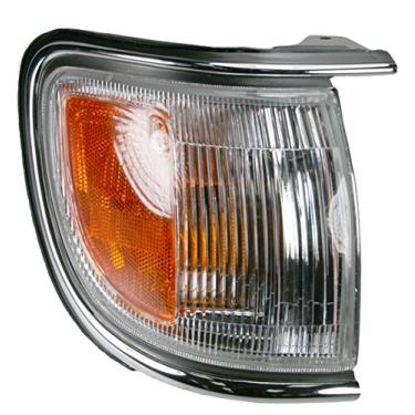 Imagem de TRQ Conjunto de luz de canto frontal do lado do passageiro compatível com Nissan Pathfinder NI2550130 NI2551129 1996-1999