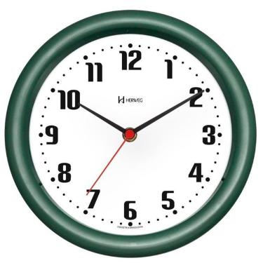 Imagem de Relógio De Parede 22 Cm Herweg 6102 Diversas Cores Verde