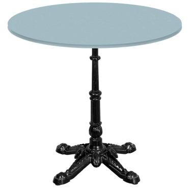 Imagem de Base De Mesa Apus Em Ferro Preto 75 Cm (alt) Tampo Mdp Redondo Cinza 70 Cm (larg) X 2,5 Cm (alt)