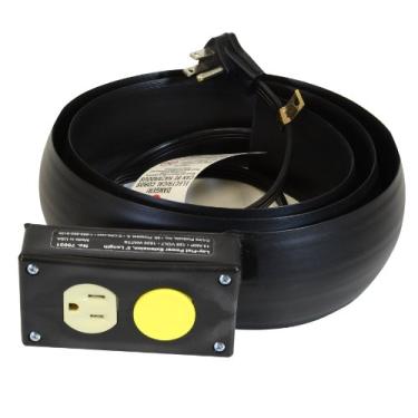 Imagem de C-Line Extensão de energia e capa de cabo, 1,5 m de comprimento (79051), preto