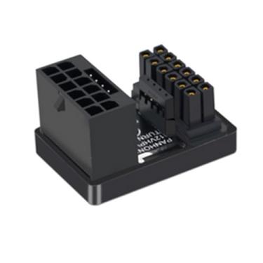 Imagem de WLGQ Adaptador angular 12VHPWR 180 graus, adaptador de alimentação PCIe 5.0 600W ATX 3.0 conector de 16 pinos (12+4) para placa gráfica GeForce RTX 3090Ti 4070Ti 4080 4090 (um tipo)