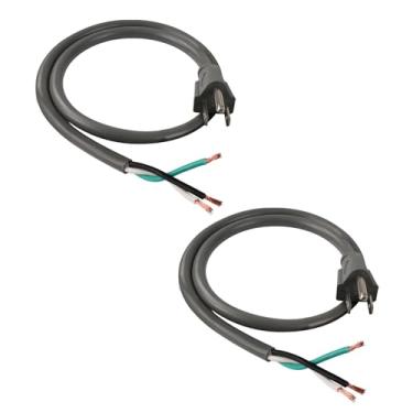 Imagem de EP - Pacote com 2 cabos de substituição SJTW calibre 14 calibre 3 pinos de substituição para aparelhos elétricos e ferramentas elétricas, cabo de energia de substituição resistente, 110V, 115V, 120V