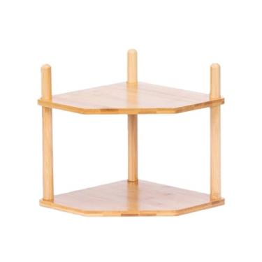 Imagem de WooFawn Prateleira expansível de canto de bambu para armário – organizador de pratos de 2 a 5 camadas, economia de espaço de cozinha, montagem mínima de ferramentas (alimentada pela Gogogo) (natural