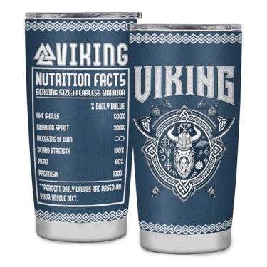 Imagem de Presentes Viking para homens, presentes legais para amantes da cultura viking, copo de 590 ml, presente para pai, marido, ele, aniversário, Natal
