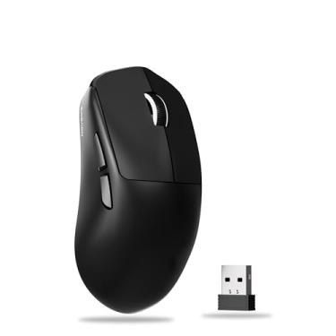 Imagem de EWEADN X23Pro Mouse para jogos sem fio, mouse para jogos 2.4G/BT5.0/USB-C Esports, mouse leve recarregável de 800 mAh, mouse sem fio de 12000 DPI com 6 botões programáveis, para laptop/PC/Mac, preto