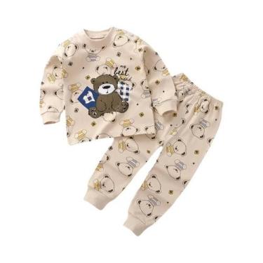 Imagem de Conjunto De Pijamas De Algodão Para Bebês Meninos E Meninas Camiseta L