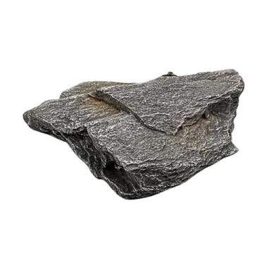 Imagem de ＡＷＨＡＯ Pedra de para a montanha de aquário, decoração da paisagem do tanque de peixes, Multifuncional Faux Stone Aquarium Decoration Rockery for Lawn, 37x26x12cm