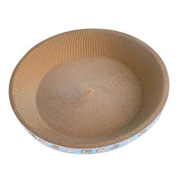 Imagem de Generic Arranhador de papelão para cama de gato, protetor de móveis para sofá, almofada de arranhar, prancha redonda para descanso e brincadeira, Xl