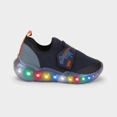 Imagem de Tênis Infantil de Luz Bibi Roller Celebration 3.0 Azul Marinho de Dino-Masculino