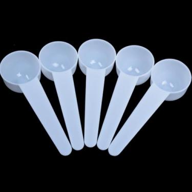 Imagem de Conjunto de 12 colheres medidoras de plástico, 1 colher de chá (20 ml) colheres de cabo longo para medir café, chá, proteína, leite em pó, grãos, especiarias, pó, ração para animais de estimação