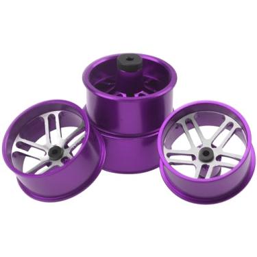 Imagem de Vgoohobby Aluminum Alloy Wheels Rims OD 23.5mm Compatible with Tamiya Mini 4WD RC Car (Purple)