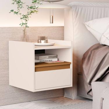 Imagem de Mesa Cabeceira Suspensa Minerva Off White Nature