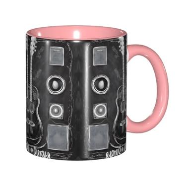 Imagem de Zeraoke Love Rock Print Canecas de café criativas, personalizadas, presente para a família, tamanho 325 ml, unissex