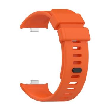 Imagem de XLCZMYL Pulseira de silicone para relógio inteligente Redmi Watch 4 Correa para Xiaomi Mi Band 8 Pro Watch 4, acessórios, laranja, para Mi Band 8Pro