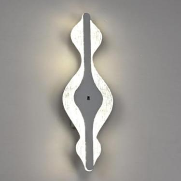 Imagem de Luminária de parede LED com sensor de movimento por gestos, luz de parede interna com sensor de intensidade ajustável, interruptor de sensor, luminária de parede com design de onda curva, la