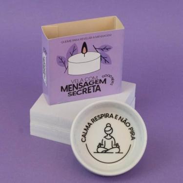 Imagem de Vela Aromática Vanilla Com Mensagem Revelada Smells Like Peace