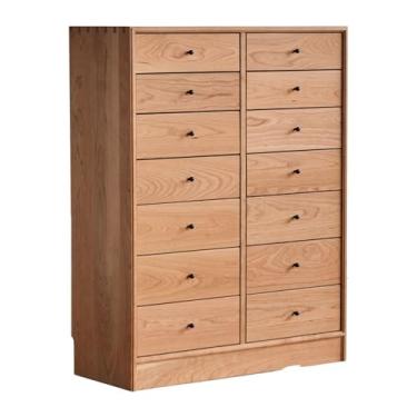 Imagem de Cômodas Armário de porta sala estar doméstico armário gaveta armazenamento multicamadas quarto grande capacidade log(Wood color)