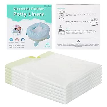 Imagem de Pang Ban 20 Packs Drawstring Potty Liners with Absorbent Pads, Disposable Compatible OXO Tot 2-in-1 Go, Refill Bags for Toddler Travel, Fit Most Chairs
