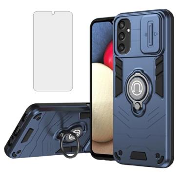 Imagem de Asuwish Capa de telefone para Samsung Galaxy S24/S25 5G com protetor de tela de vidro temperado capa magnética resistente suporte de anel resistente celular híbrido resistente S 24 24S 25 25S G5