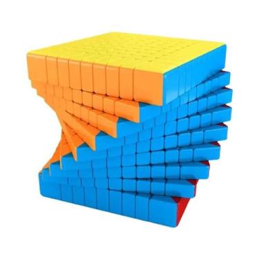 Imagem de Cubo Mágico 9x9 Profissional Sem Adesivos Brinquedo Antiestresse MoYu 