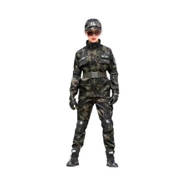 Imagem de Fantasia Tática Militar Infantil Camuflada Para Halloween, Traje De Ex
