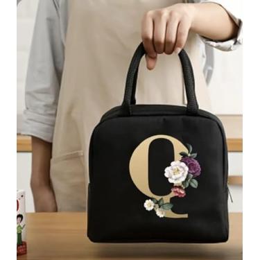 Imagem de Bolsa Térmica Portátil Para Trabalho e Escola Estampa com Letras (22 X 18,5 X 11,5 Cms) (Q)