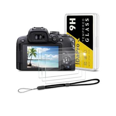 Imagem de iDaPro Protetor de tela para Canon EOS R100 + cordão de mão [3 + 1 unidade] vidro temperado