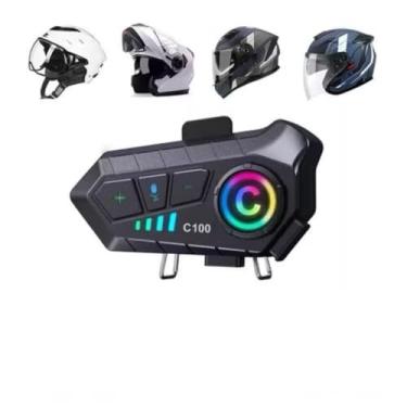 Imagem de ANJ.GG Fone de Ouvido 2-em-1 Bluetooth para Capacete de Moto, Controle de Voz, Extra-auricular, Modelo M35