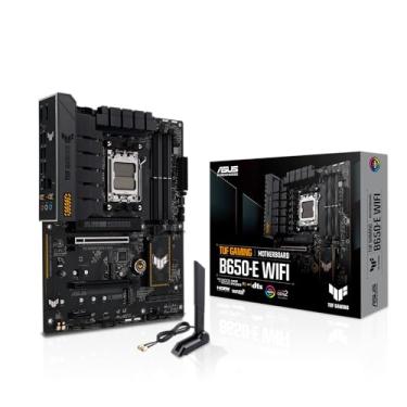 Imagem de Placa-mãe TUF Gaming B650-E WiFi AMD B650 AM5 ATX, DDR5, 8+2 estágios de energia em equipe, PCIe 5.0, um slot PCIe 5.0 M.2, Realtek 2.5 Gb Ethernet, Wi-Fi 6E, HDMI, DisplayPort, Ventilador Xper4 com