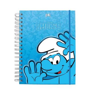 Imagem de Caderno Smart Univ. Smurfs Com 80 Folhas Tira e Põe - DAC