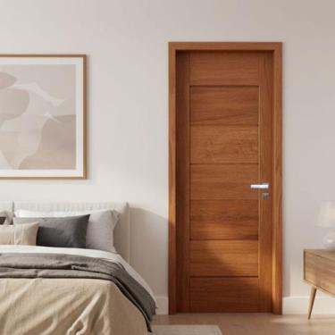 Imagem de Porta Completa BBB Linha Econômica 62x210cm em Madeira Maciça Cedro Ar