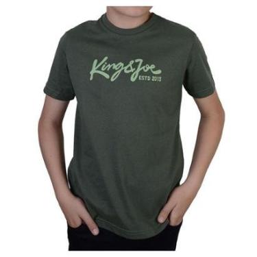 Imagem de Camiseta Infantil Menino King&joe Verde Militar - CA11005-Masculino