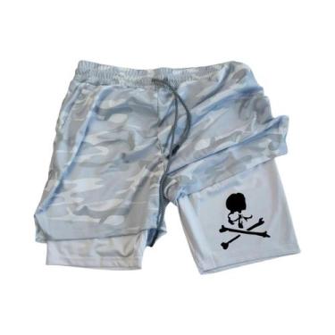 Imagem de Shorts Masculinos Esportivos 2 Em 1 Com Secagem Rápida E Respiráveis P