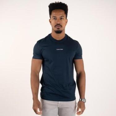 Imagem de Camiseta Calvin Klein Flamê Azul Marinho-Masculino