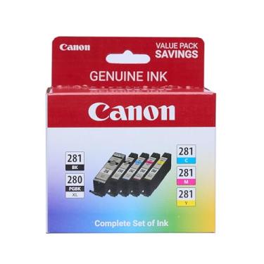 Imagem de Tinta para impressora CanonInk, 5 cartuchos de tinta, Multicor, XL 280