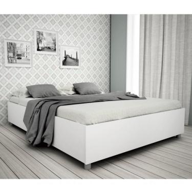 Imagem de Quarto de Casal Completo com Cama e Guarda Roupa com Espelho Siena Móveis Branco