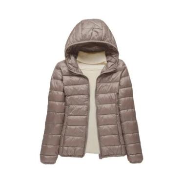 Imagem de Jaqueta Feminina Slim Fit De Pluma De Pato Branca, Moda De Inverno, Ca