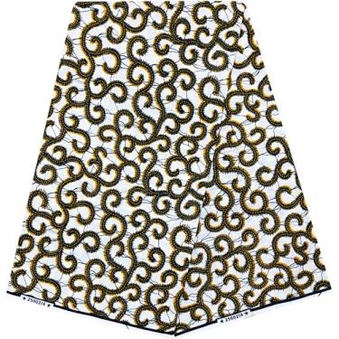 Imagem de Shenbolen 6 jardas tecidos africanos Ankara impressão de cera africana Dashiki (A44, 16 jardas)