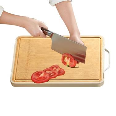 Imagem de Tábua de corte de aço dupla face, tábua de corte dupla face para cozinha | Tábua de cortar inoxidável para carne, frutas e vegetais | Tábua de inoxidável para ajudante de corte de legumes