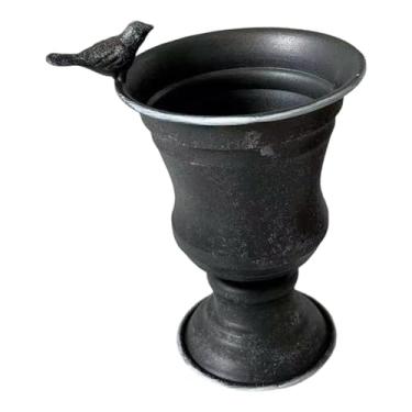 Imagem de Stgfyxgs Organizador de Vasos de Flores com Furo de Drenagem, Floreira Decorativa, Vaso de Flores para Mesa, Cozinha, Sala de Estar, Decoração de Mesa, Cinza Escuro, Tamanho real