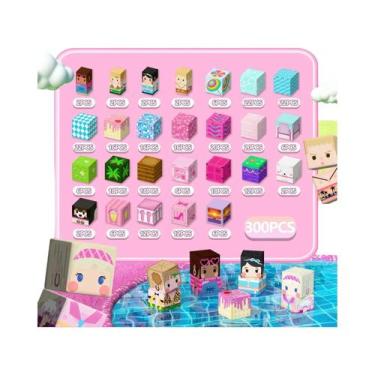 Imagem de Blocos De Construção Magnéticos Estilo Pixel Brinquedo Cubo Com Tampa 