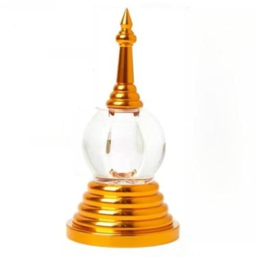 Imagem de FENNYYAR Enfeite de mesa Stupa of Relics de liga metálica, 11,8 cm, decoração doméstica Bodhi Pagoda Stupa