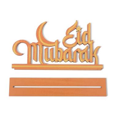 Imagem de Decorações de centro de mesa do Ramadã, decoração de mesa Eid Mubarak, placas Happy Ramadan Kareem, suprimentos de festa de mesa destacáveis