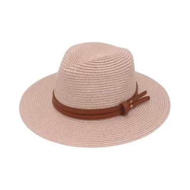 Imagem de Chapéu De Palha Feminino De Verão Respirável Estilo Panamá Jazz Acessó