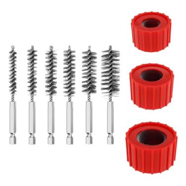 Imagem de Generic Escova de arame para limpeza de tubos de cobre de 1/2", 3/4" e 1" para furadeira, ferramenta de encanamento, substituição para projetos, 6 Escovas
