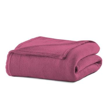 Imagem de Cobertor Manta de Microfibra Liso Casal 180x220cm  Camesa, Pink